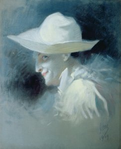Mimeアーティストのジョルジュワーグ、ピエロ、1909年 作： Jules Cheret